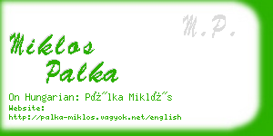 miklos palka business card